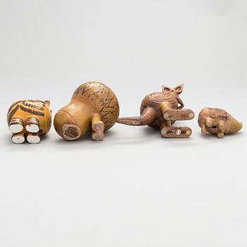 Lisa Larson, four stoneware figurines for Gustavsberg.