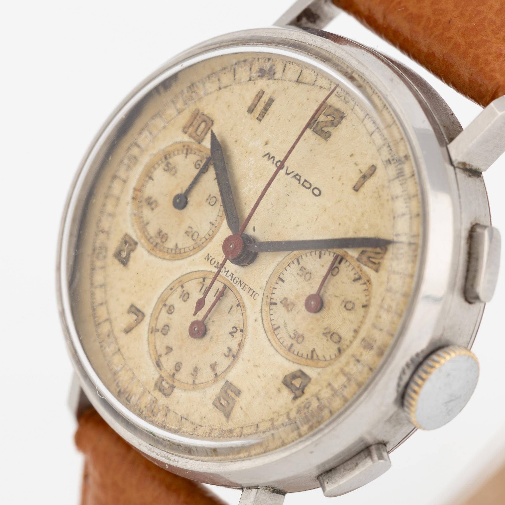Movado, chronograph, "M90", 30.5 mm.