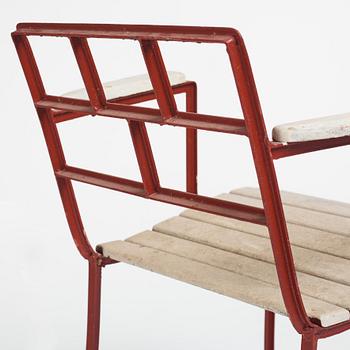 Carl Hörvik, a pair of garden chairs, possibly produced by Thulins vagnfabrik, Skillingaryd.