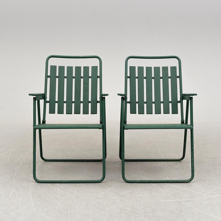 A pair of garden chairs by Bröderna Nilsson, Åsljunga, 1960s.