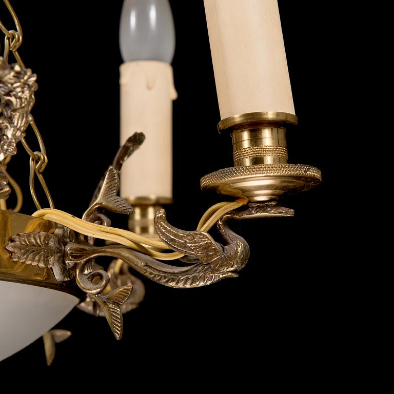 A late 20th century hanging lamp.