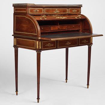 A Louis XVI gilt-bronze mounted mahogany cylinder desk by F. Schey, (master in Paris 1777).