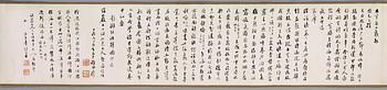 RULLMÅLNING, signerad Chen Rong, daterad Dao Guang ding you, korresponderande med 1837.