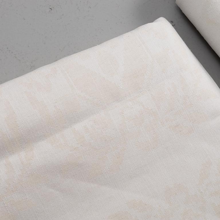 Dukar, 2 st och servetter, 23 st, "Lyran", linnedamast, Klässbol.