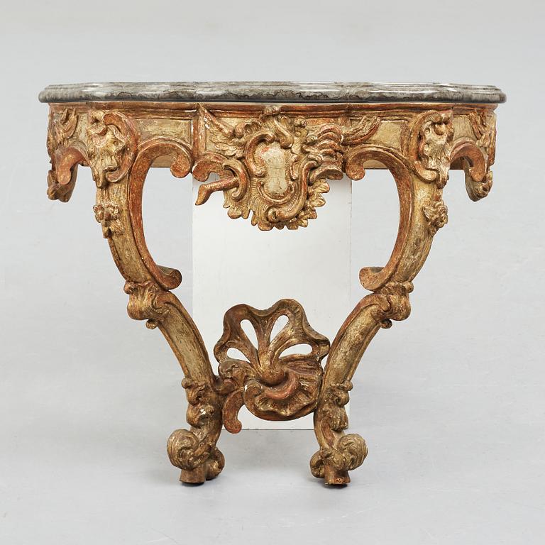 A Rococo 18th century console table.