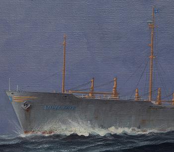 Okänd konstnär 1900-tal, Fartygsporträtt "m/s Silver gate".
