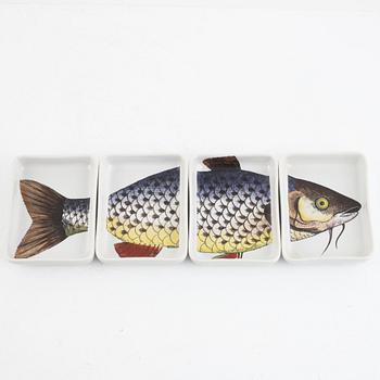 Piero Fornasetti, tray with serving bowls, Italy, 1950s.