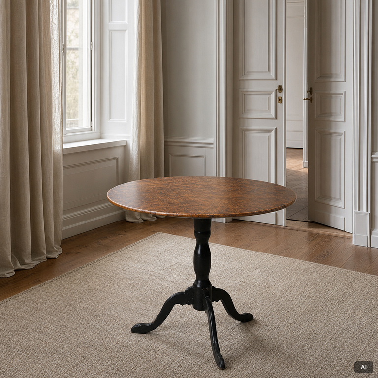 A folding table, Mälardalen, first half of the 19th century.