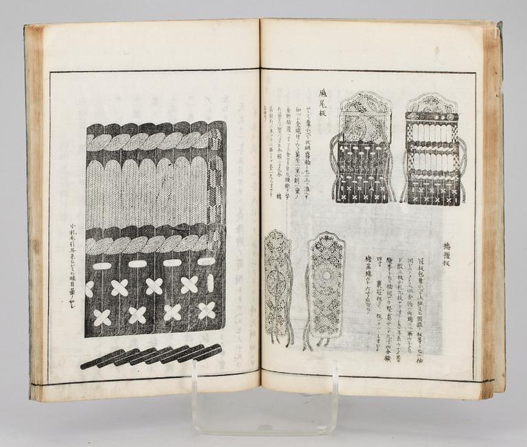 BOK, med träsnitt, Japan, 1800-tal.