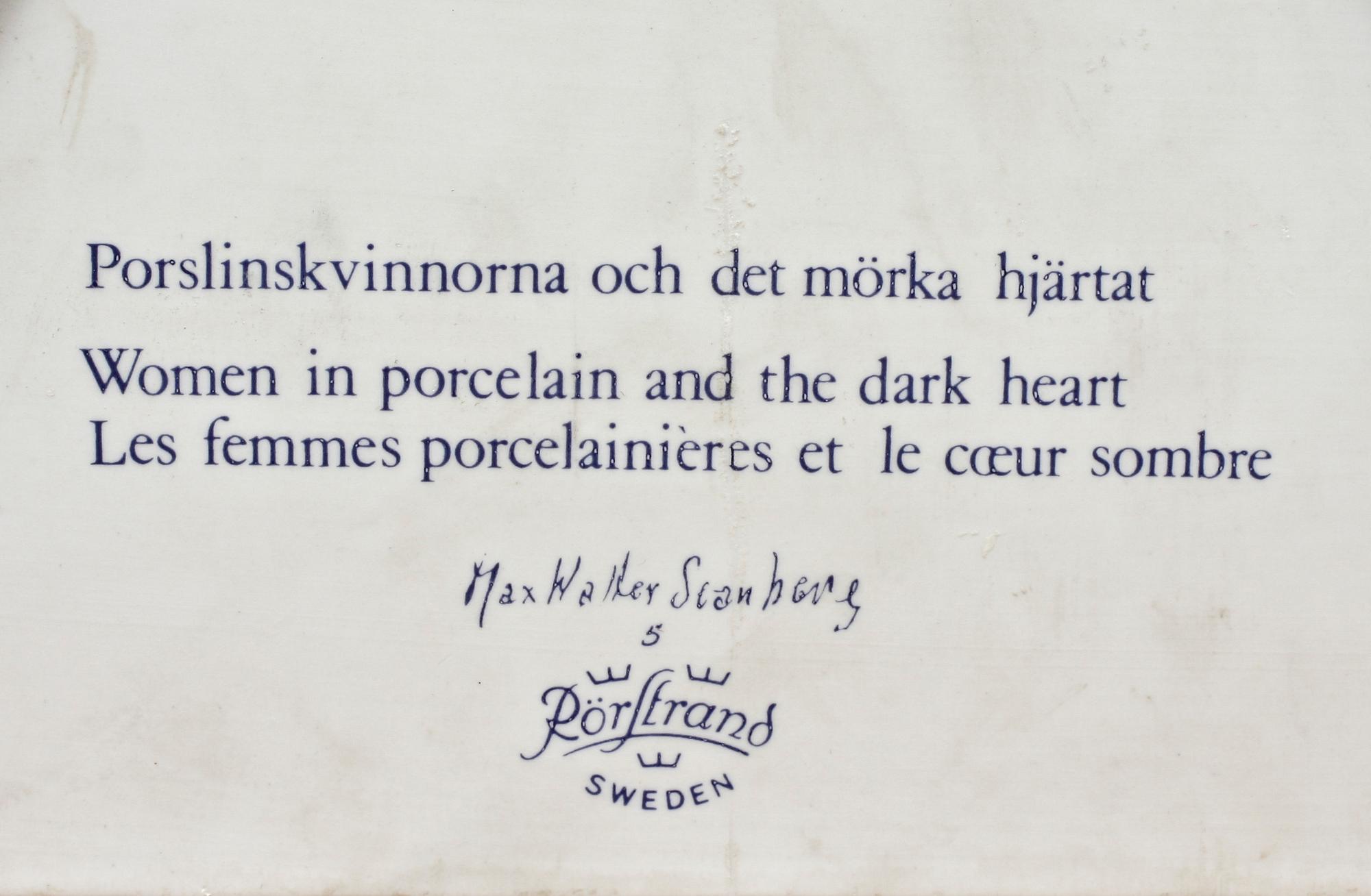 VÄGGPLATTA, stengods, Max Walter Svanberg, Rörstrand.
