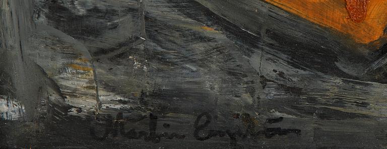 Martin Engström, oil on canvas, signed and dated -89.