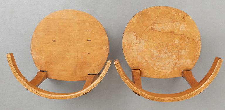 Carl Hörvik, attributed to, a pair of chairs, Hyresgästernas Möbelaffär,(HSB) 1930's.