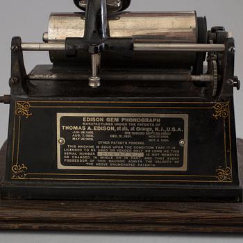 an early 20th century Edison Gem Phonograph.