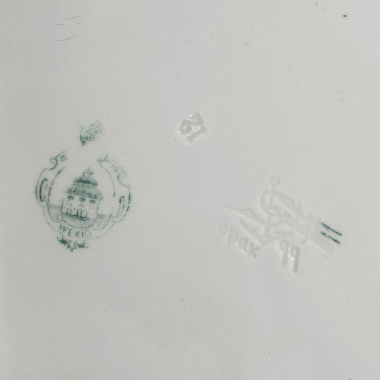 MATSERVIS, 50 delar, flintgods, Växjö Guld, Gustafsberg, omkring år 1900.