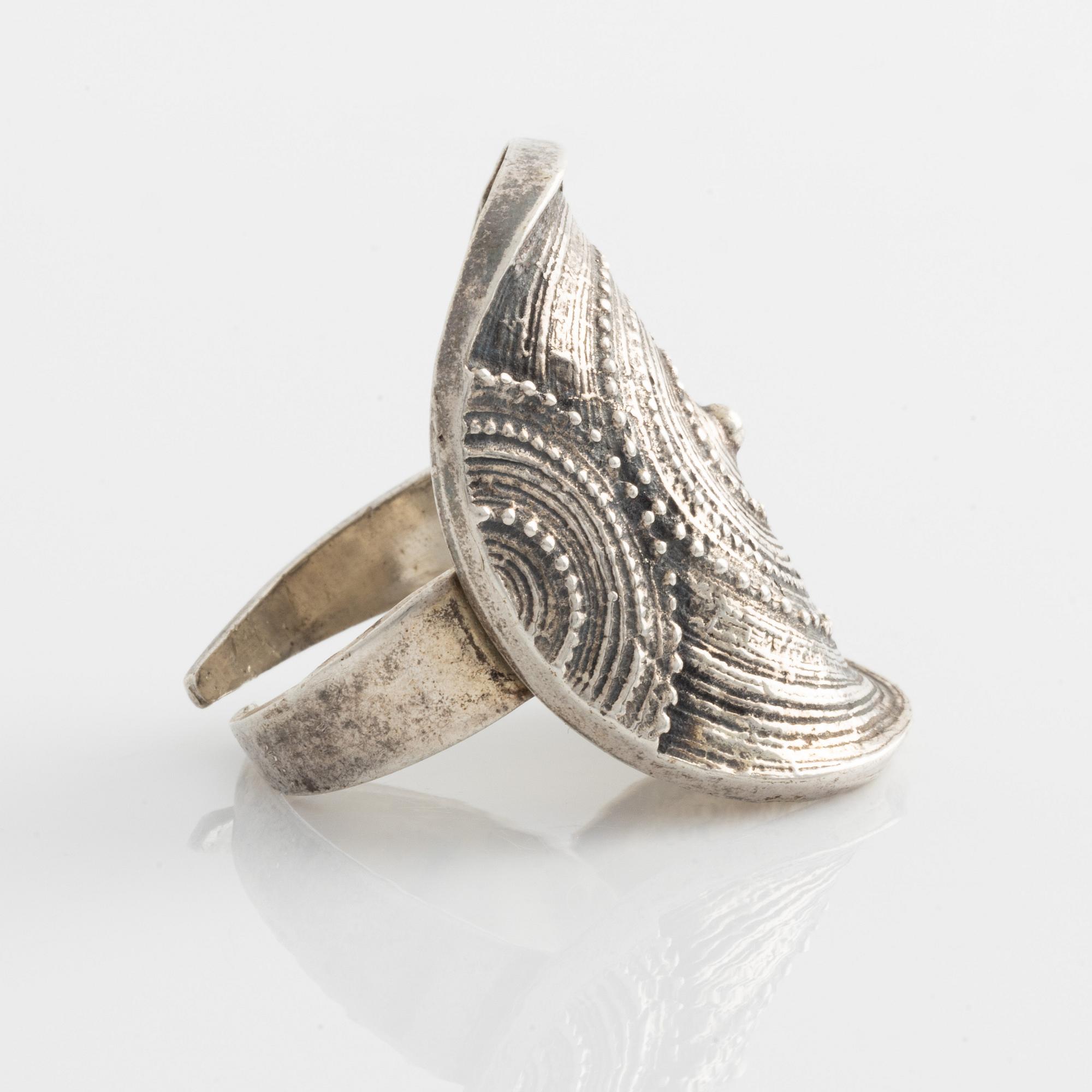 Jorma Laine, ring, silver, "Chic" ,