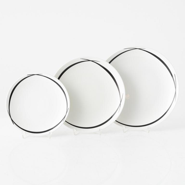 Stig Lindberg, a 30-piece 'Pencil' bone china dinner service, Gustavsberg.