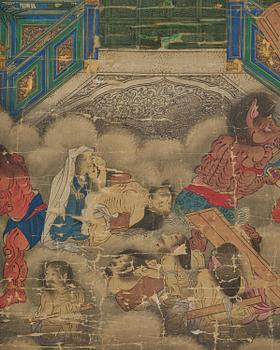 A large painting by anonymous artist, Qing dynasty, 18th/19th century.