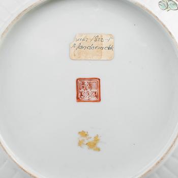 FAT, 3 st (2+1), porslin, Kina, omkring år 1900.