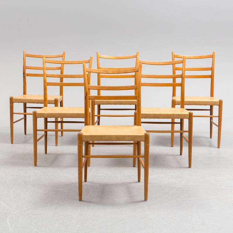 Six Yngve Ekström "Gracell" chairs from Gemla, 1950s / 60s.