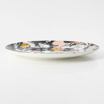 Eddie Martinez, porcelaine plate, 'Untitled' ed. 250, Prospect, 2020.