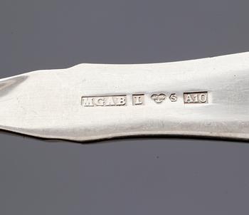 BESTICK, 13 delar, silver, MGAB, 1970-tal. Total vikt med stålblad ca 549 gram.