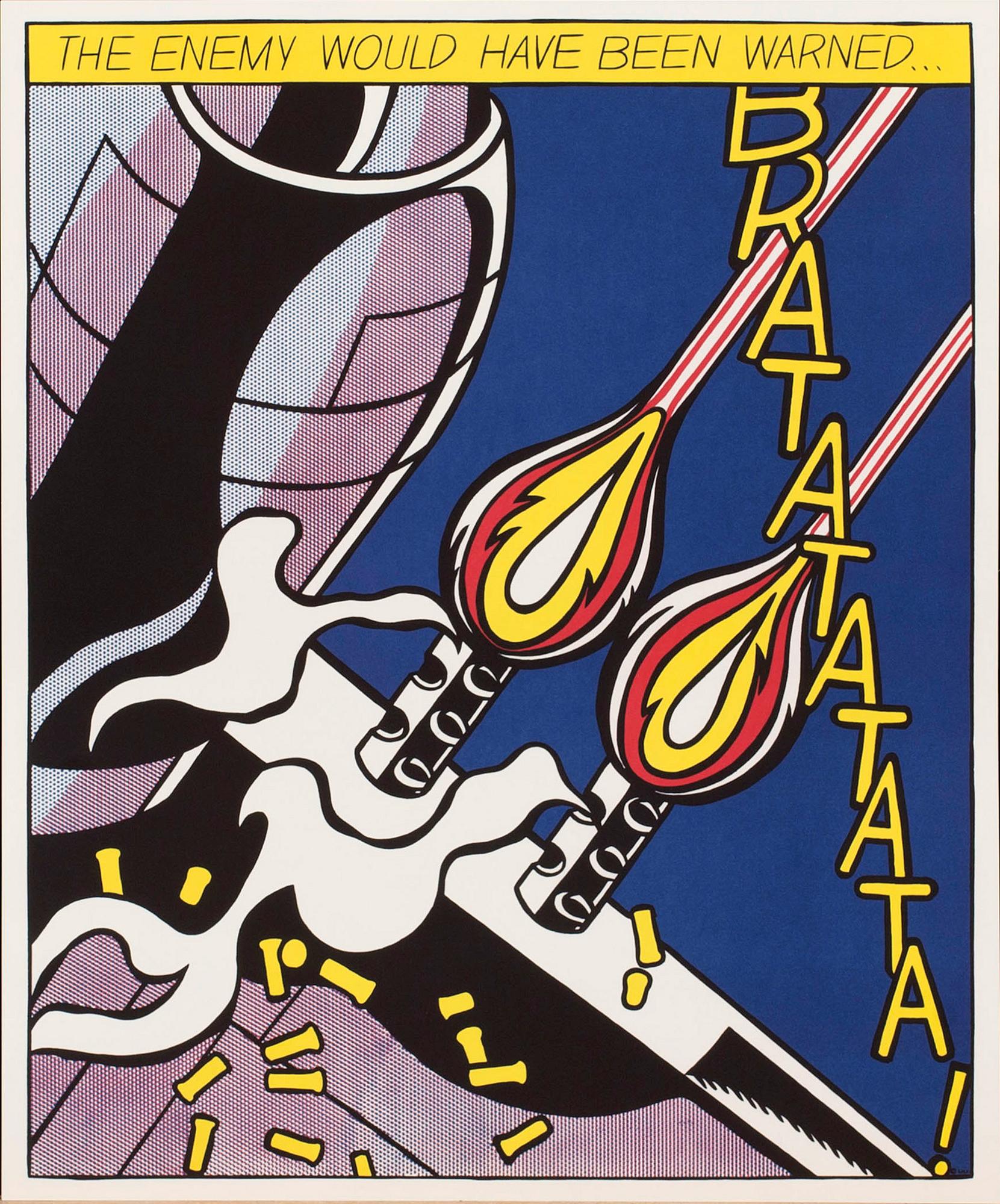 ROY LICHTENSTEIN, efter, färgserigrafi, triptyk, edition av Stedelijk Museum Amsterdam, utgiven efter 1966.