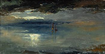 Axel Lind, At anchor.