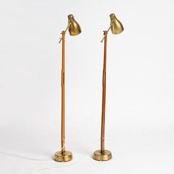 Hans Bergström, a pair of floor lamps model "544", ateljé Lyktan, Åhus, 1940s-50s.