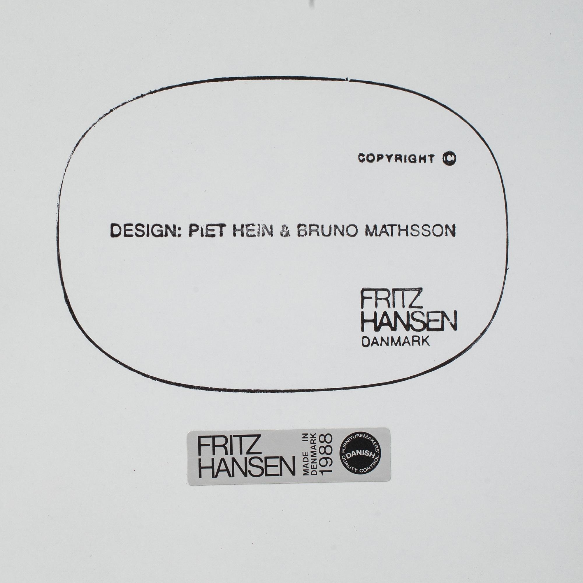 MATBORD, "Superellips", Bruno Mathsson och Piet Hein, Fritz Hansen, Danmark, 1988.