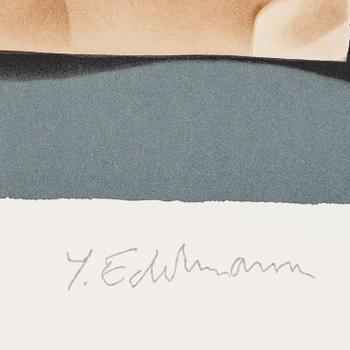Yrjö Edelmann, lithograph in colours, stamped signature HC.