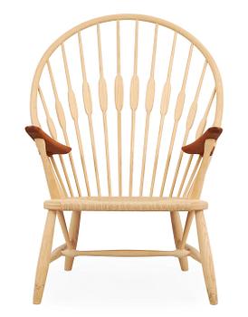 75. A Hans J Wegner ash and teak 'Peacock chair', by PP Møbler, Denmark.