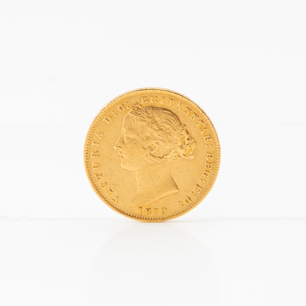 Gold Coin Sovereign 1870 Australia Victoria.