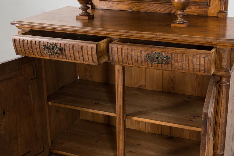 A late 19th century oak cabinet.