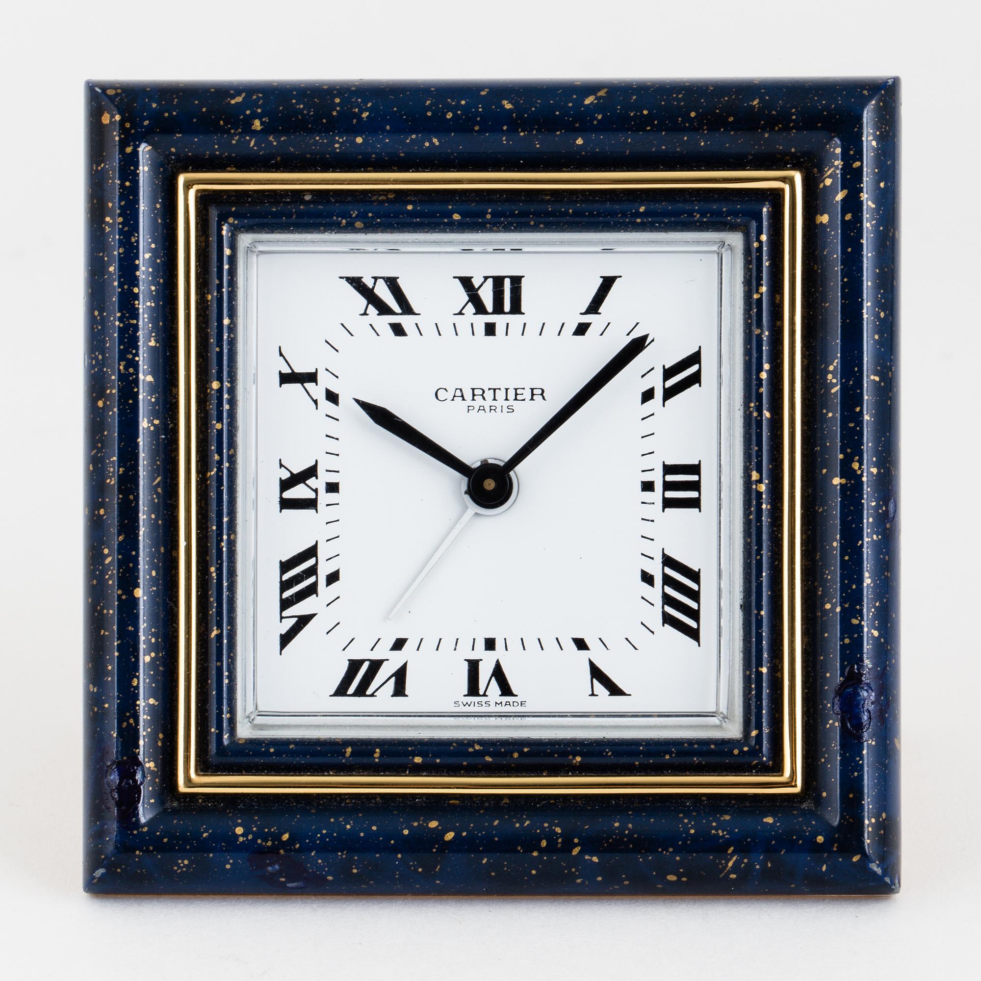 CARTIER, Paris, alarm clock, 75 x 75 mm,