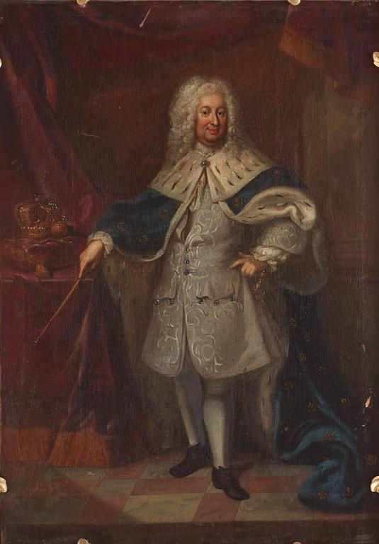 Georg Engelhard Schröder, circle of, "Fredrik I of Sweden" (1676-1751).