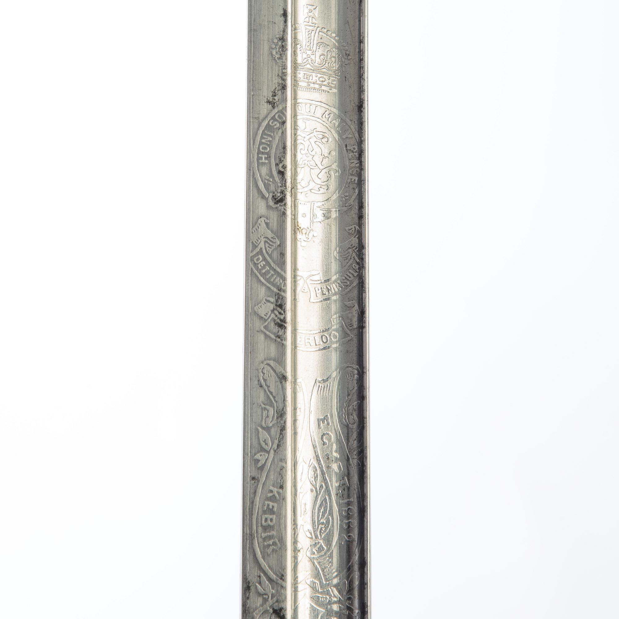 Sabel, brittisk, 1900-talets början, med balja.