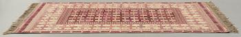 Marianne Richter, A CARPET, "Villemo, rosa", flat weave, ca 246,5 x 177 cm, signed AB MMF MR.