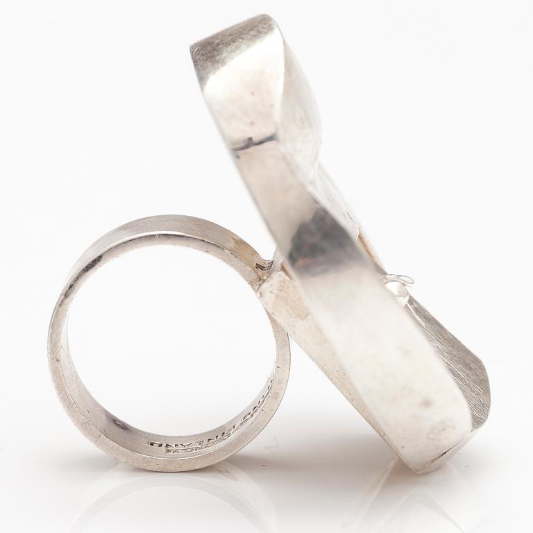 BJÖRN WECKSTRÖM, RING "Vid evighetens port", sterling silver. Lapponia 1969.