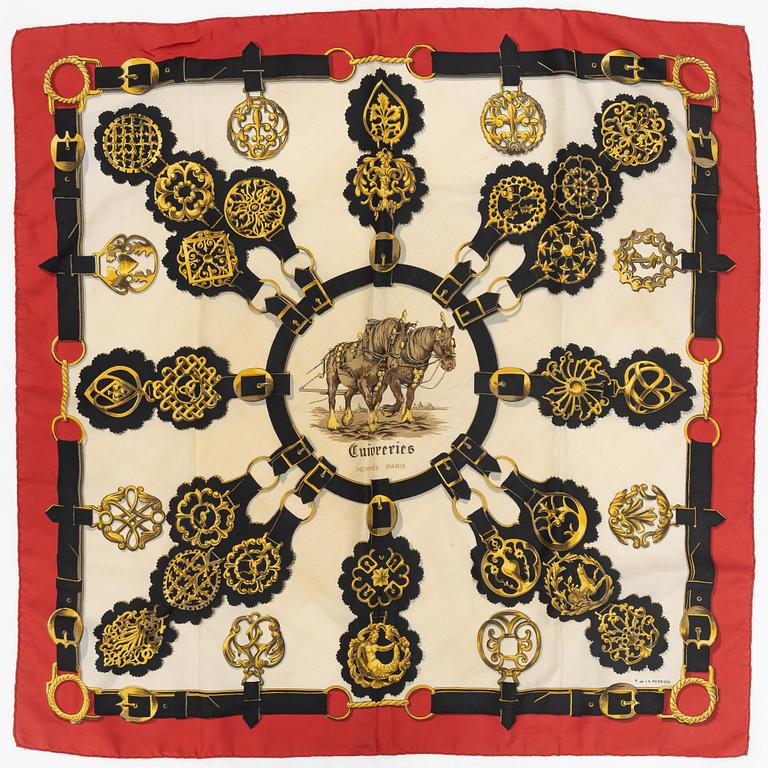 Hermès, scarf, "Cuivreries".