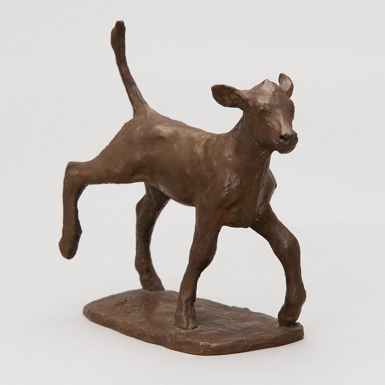 MIINA ÄKKIJYRKKÄ, veistos, pronssia,  sigeerattu.