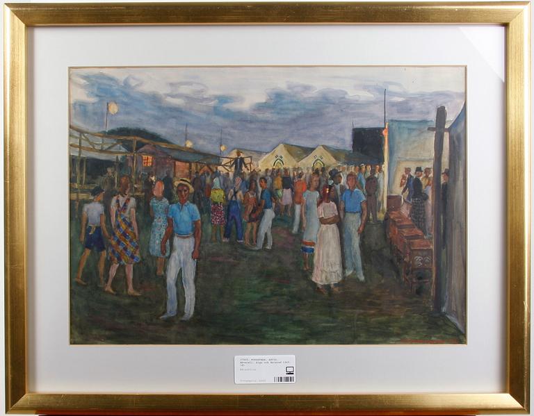 FOUGSTEDS, ARVID. Akvarell. Sign och daterad 1945.