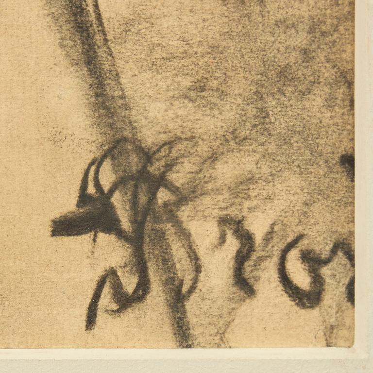 Bror Hjorth, Portrait of a man with glasses.