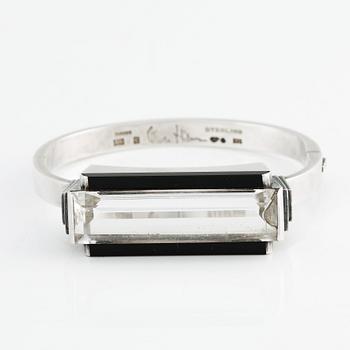 Wiwen Nilsson, armring, Lund 1941, sterling och onyx.
