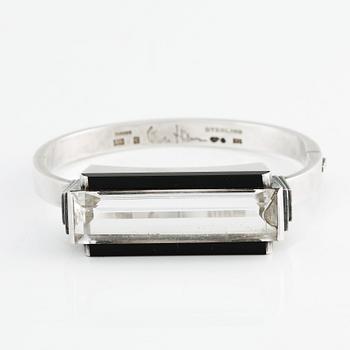 Wiwen Nilsson, a sterling and onyx bangle, Lund Sweden 1941.