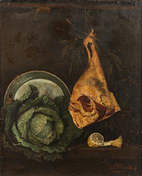 Salvatore Olivetti, Still Life with a Cabbage Head.