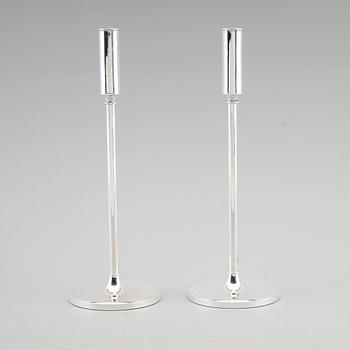 LJUSSTAKAR, 1 par, silver, K & EC, Göteborg 1965.