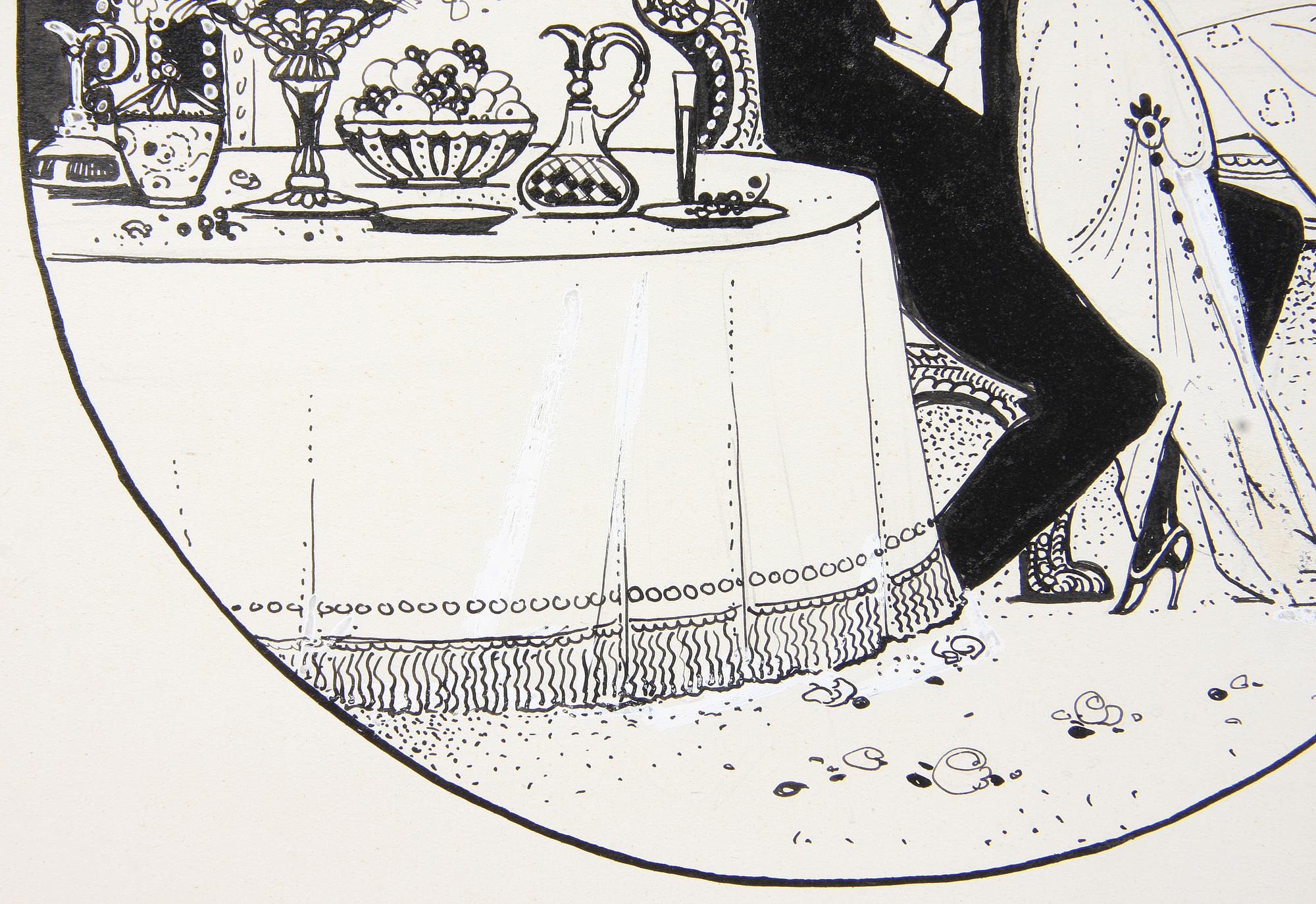 GÖSTA ADRIAN-NILSSON, 2 st, tusch, 1900-talets början.