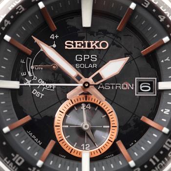 SEIKO, Astron GPS Solar, wristwatch, 48 mm,