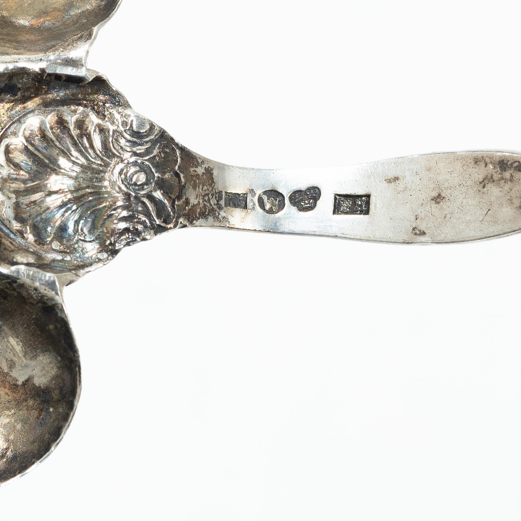 Tea strainers, 3 pcs, silver, Sweden and Finland, 19th century.