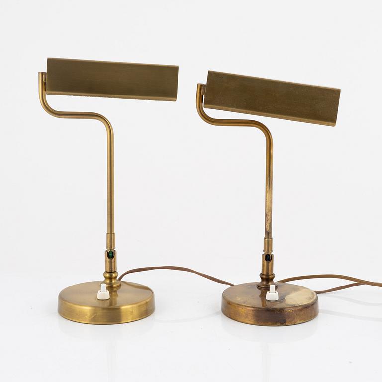 Einar Bäckström, skrivbordslampor, ett par, modell 7200.